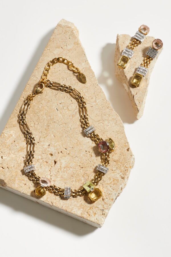 Rada Lattice Necklac - Gold - Image 2